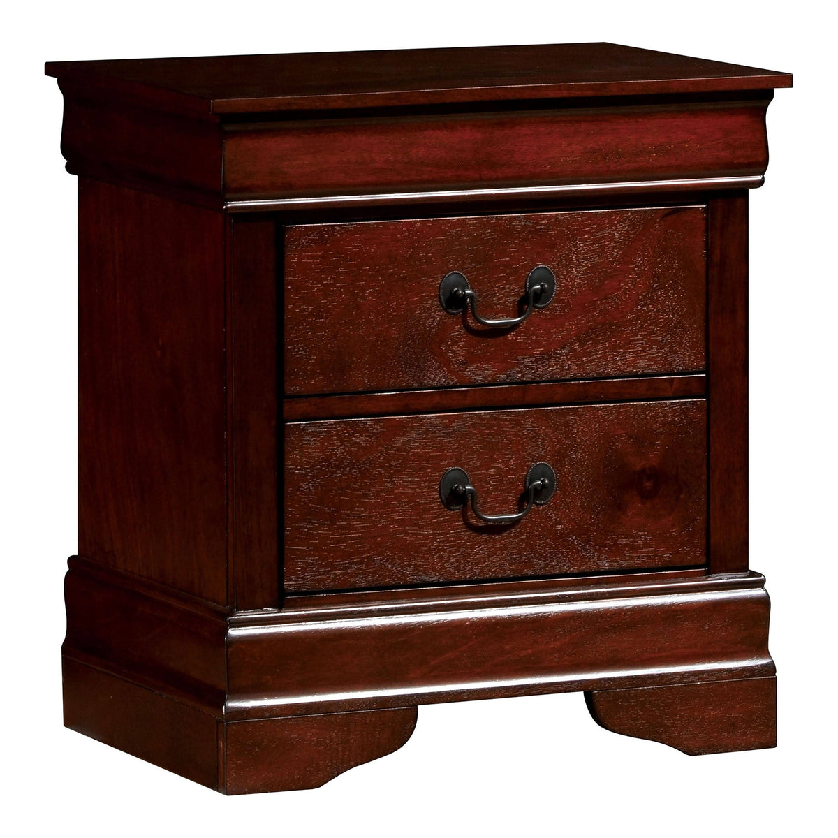 Grey Solid Wood Nightstand D1462