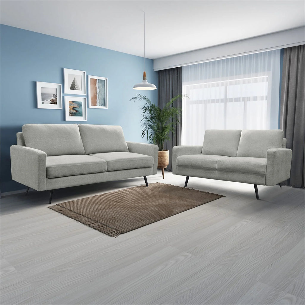 Gray Upholstered Fabric Sofa Q272267
