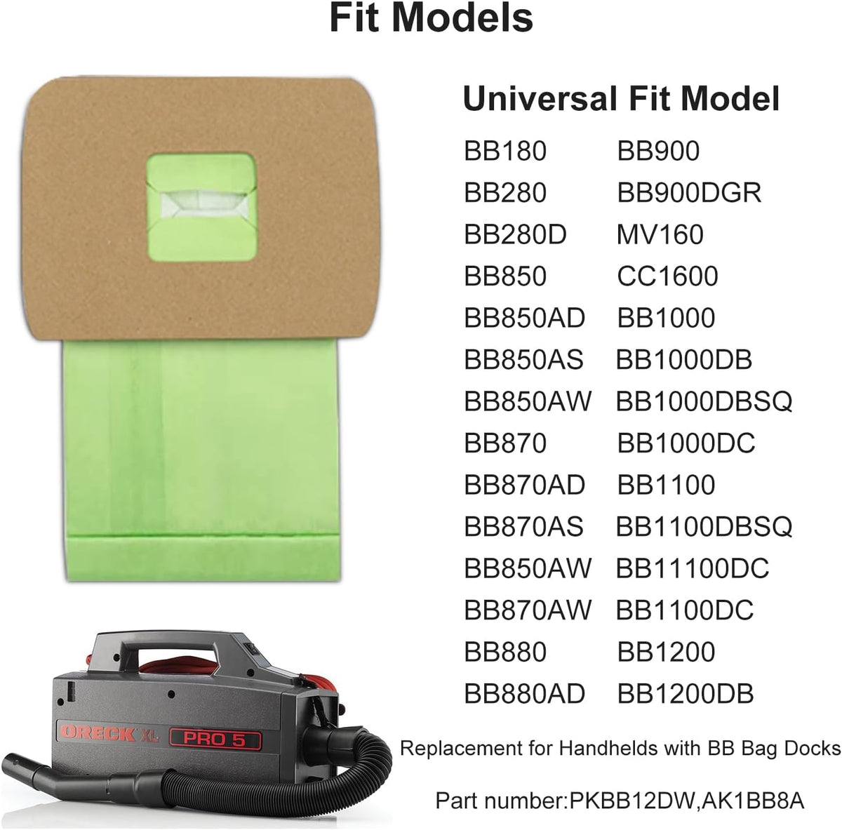 26 Pack Type BB Compact Canister Vacuum Bags with 4 Motor Filter X403448
