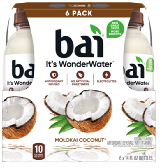 Antioxidant Infused Coconut Flavored Water, 14 fl oz, Pack of 6 B12400