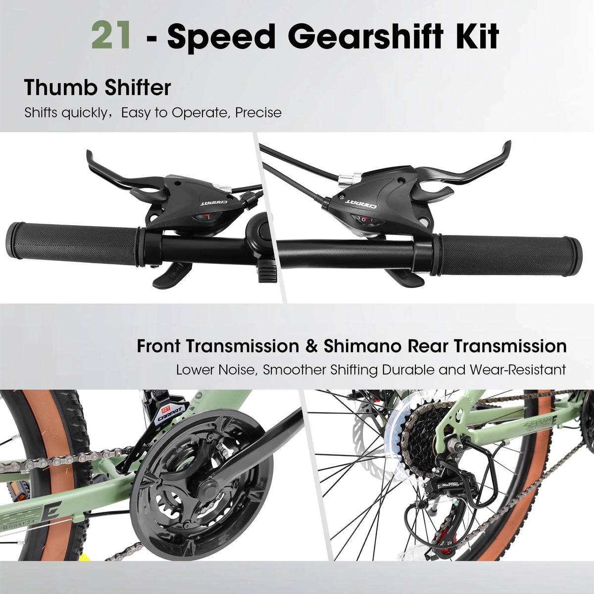 27.5 inch 21 Speeds Black Mountain Bike I8276