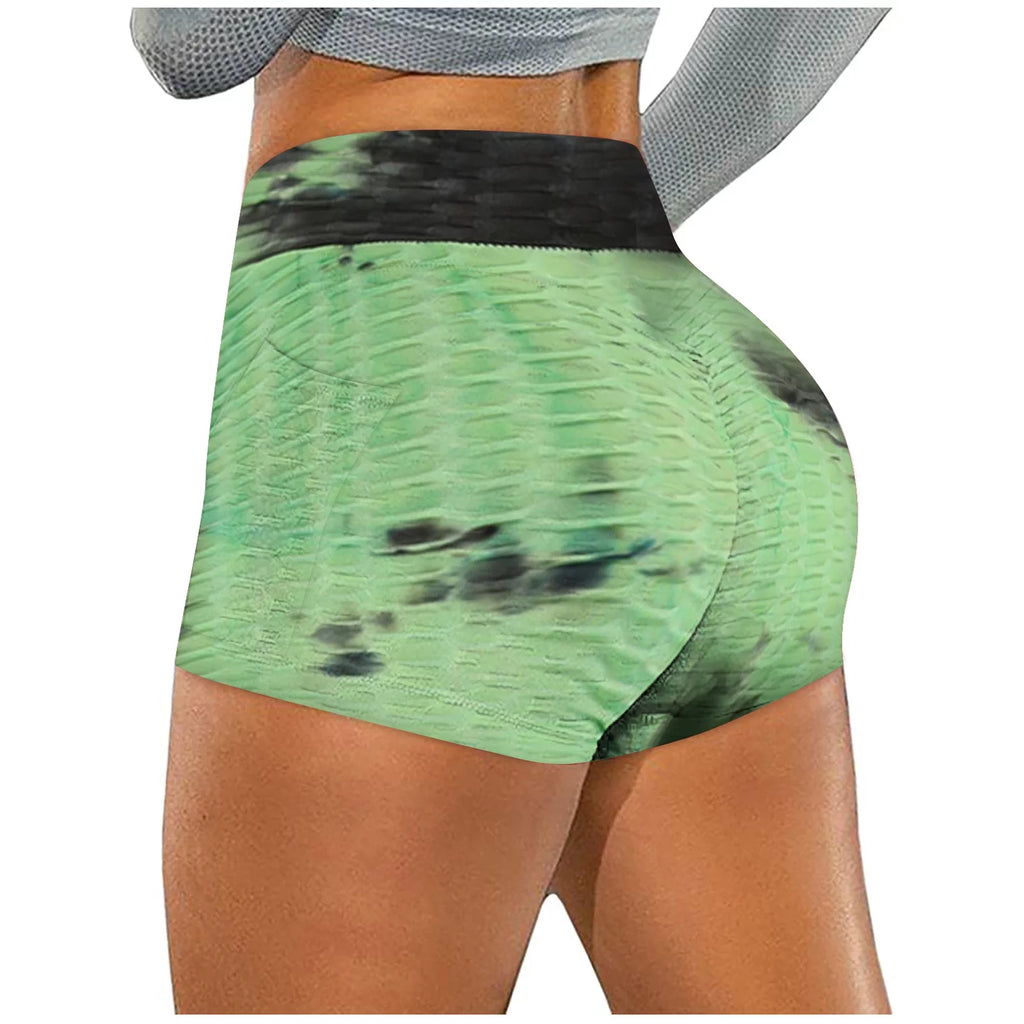 High Waisted Tie-dye Stretch Yoga Leggings W5348