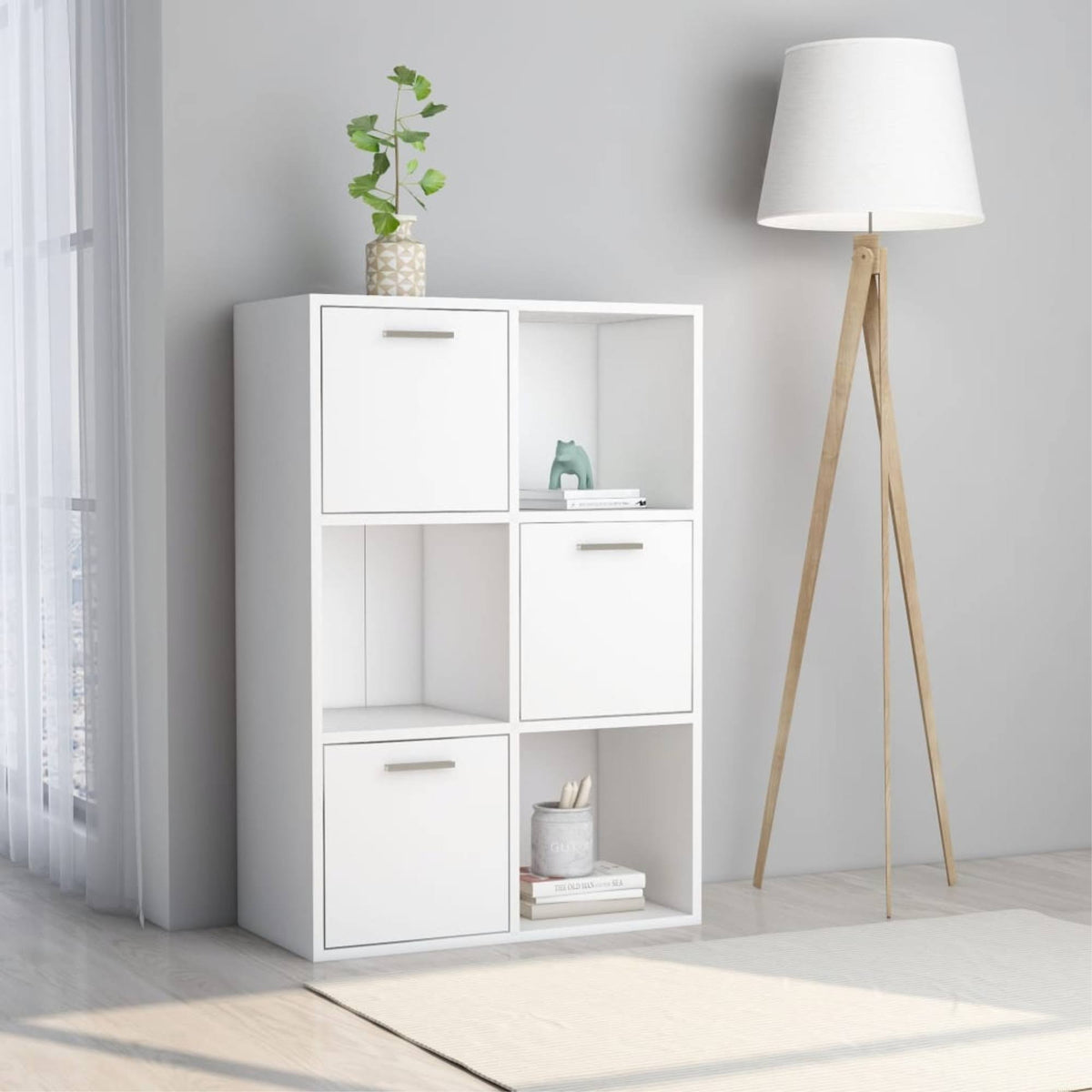 White Chipboard Storage Cabinet F6688
