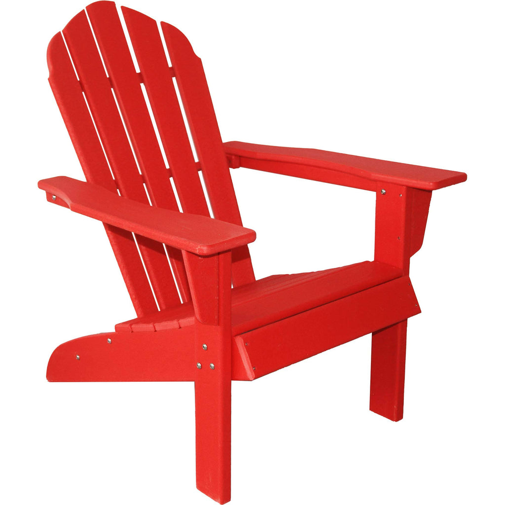 Resin Teak Red Plastic HDPE Poly Lumber Adirondack Chair R719606