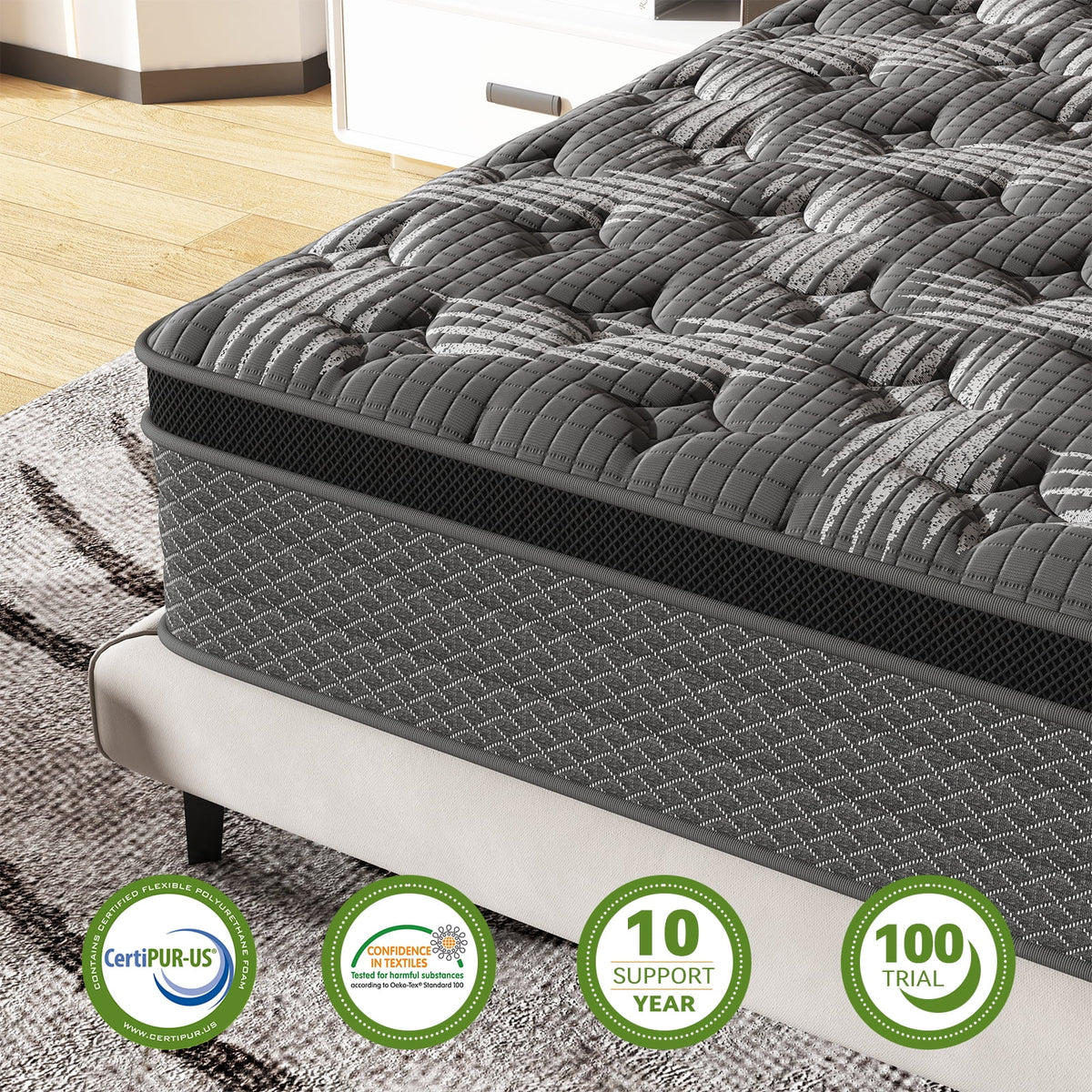10" Memory Foam Pocket Spring Hybrid Mattress O932582