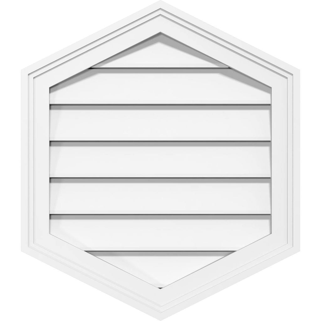 Vertical Peaked Surface Mount PVC Gable Vent M477510