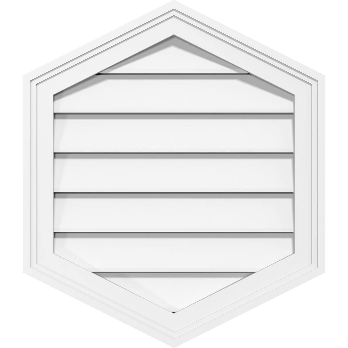 Vertical Peaked Surface Mount PVC Gable Vent M477510