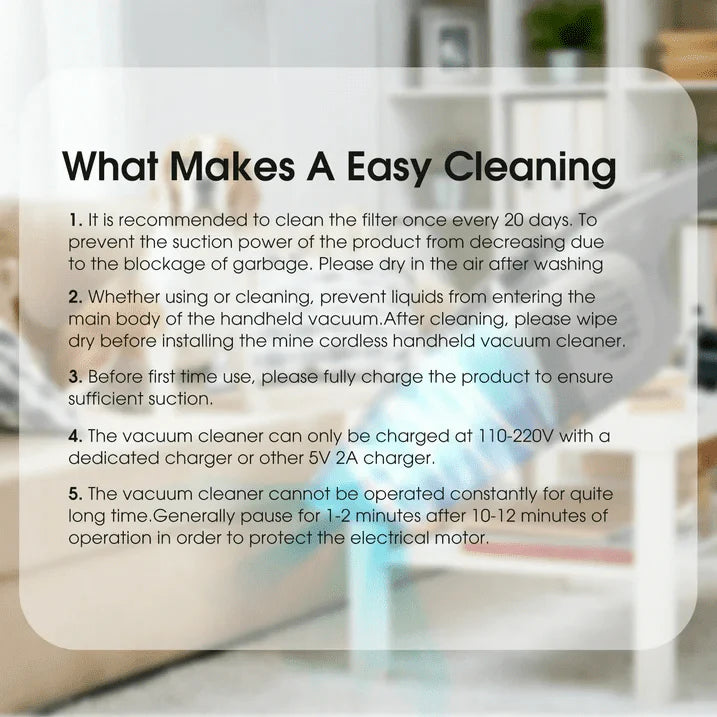 Cordless Portable Handheld Car Vacuum Cleaner with LED Lights S819573