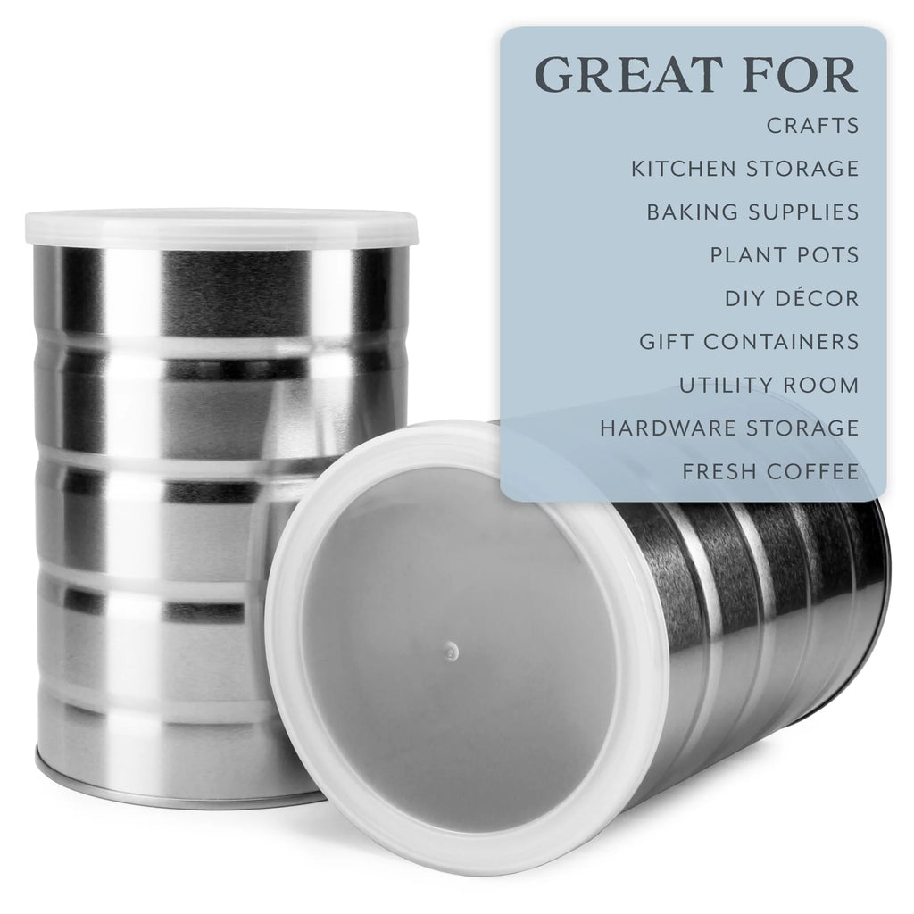 Empty Coffee Cans (4-Pack) Metal Cans S88751