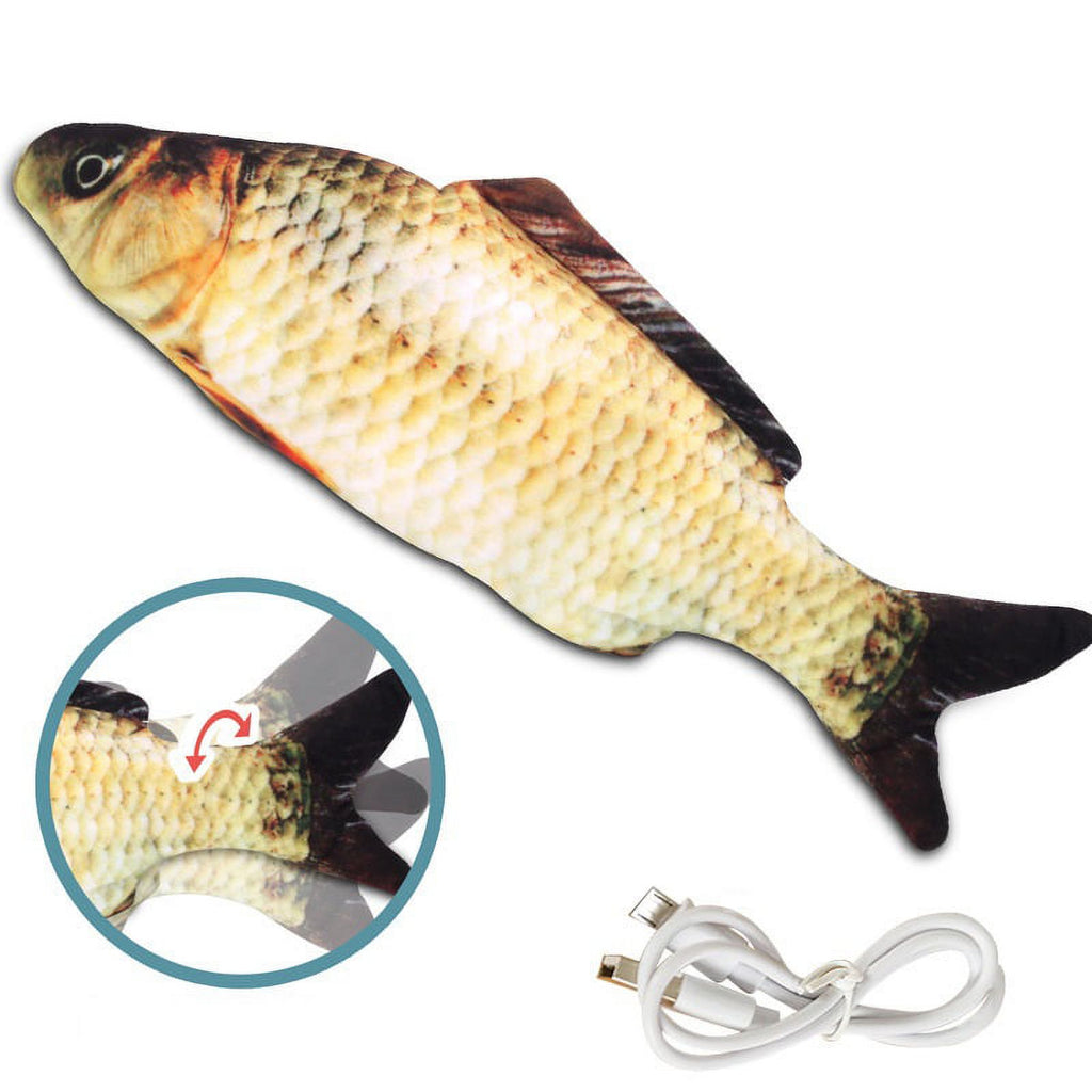 Flopping Fish Cat Toy with Catnip Bag Motion Plush Interactive Cat Toy M309209