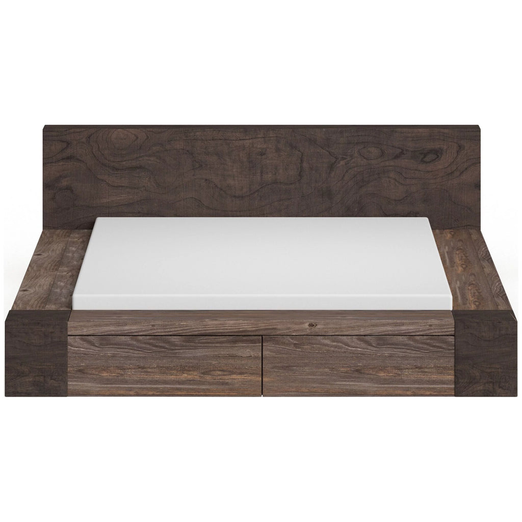 Natural Wood 2-drawer California King Storage Bed U606352