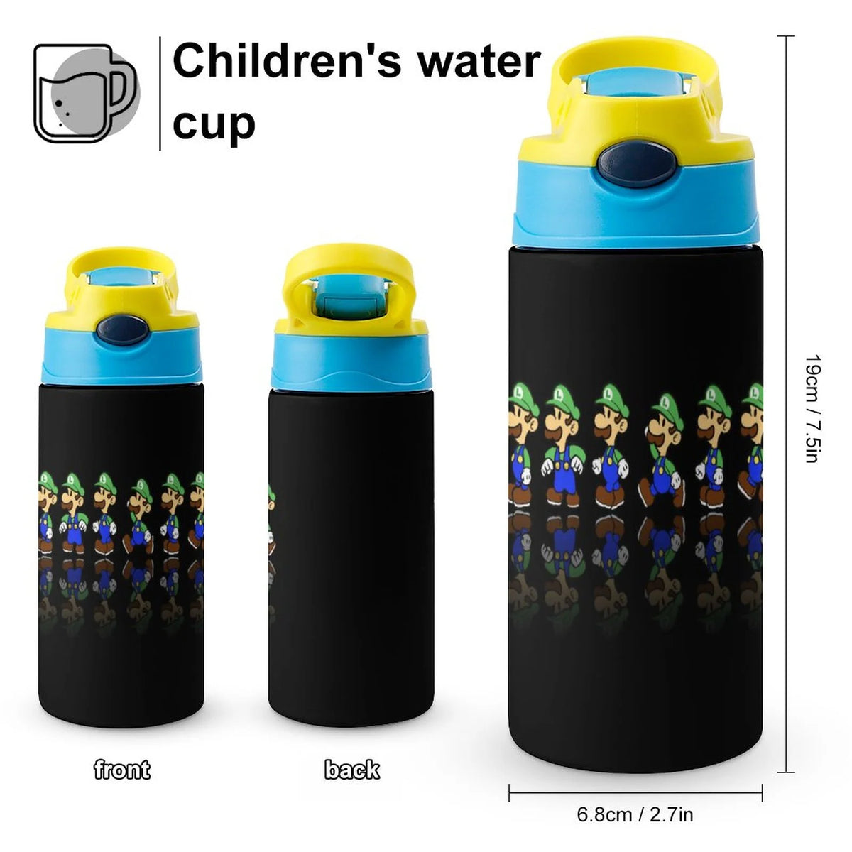 Insulated Stainless Steel Water Bottle with Straw Q1228