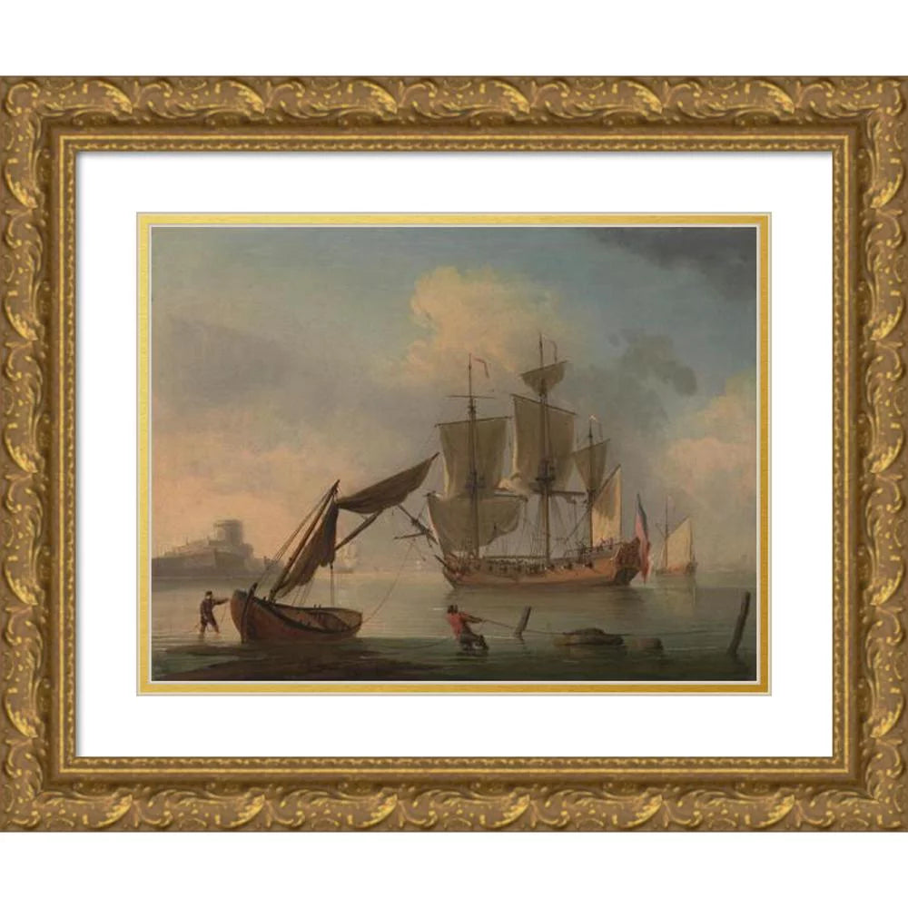 Gold Ornate Framed Double Matted Art Print R202
