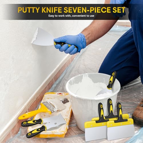 7-Piece Stainless Steel Putty Knife Tool Set E6605
