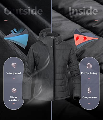 Women's 3 In 1 Waterproof Ski Jacket I380