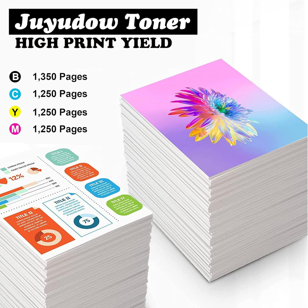 Black Cyan Yellow Magenta Toner Cartridge 4 Packs U626457