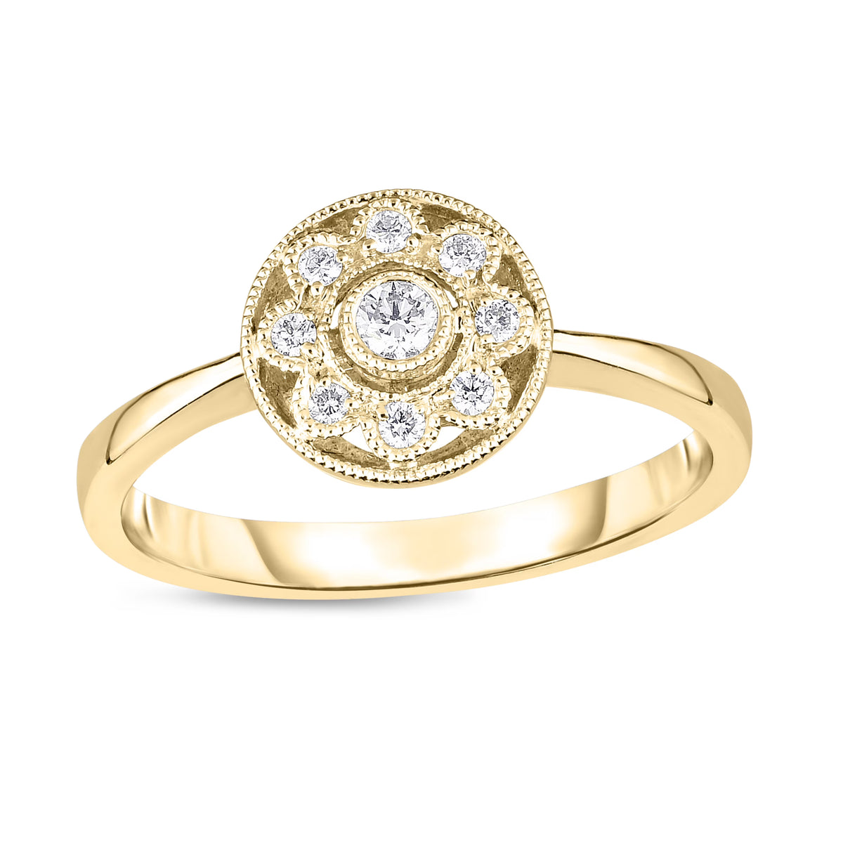 10K Gold Diamond Promise Ring M4889