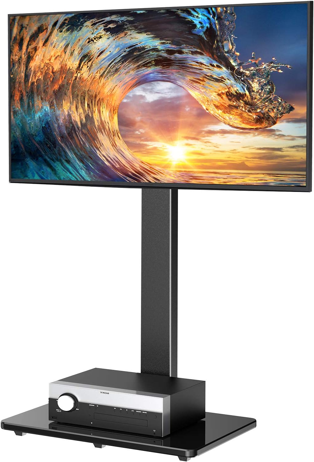 Universal Floor TV Stand with Swivel Mount, Height Adjustable, VESA 600x400mm I763