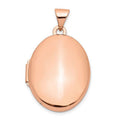 14k Rose Gold Polished 21mm Oval Locket S818