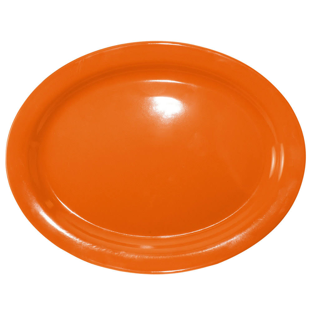 Orange Stoneware Narrow Rim Platter B5567