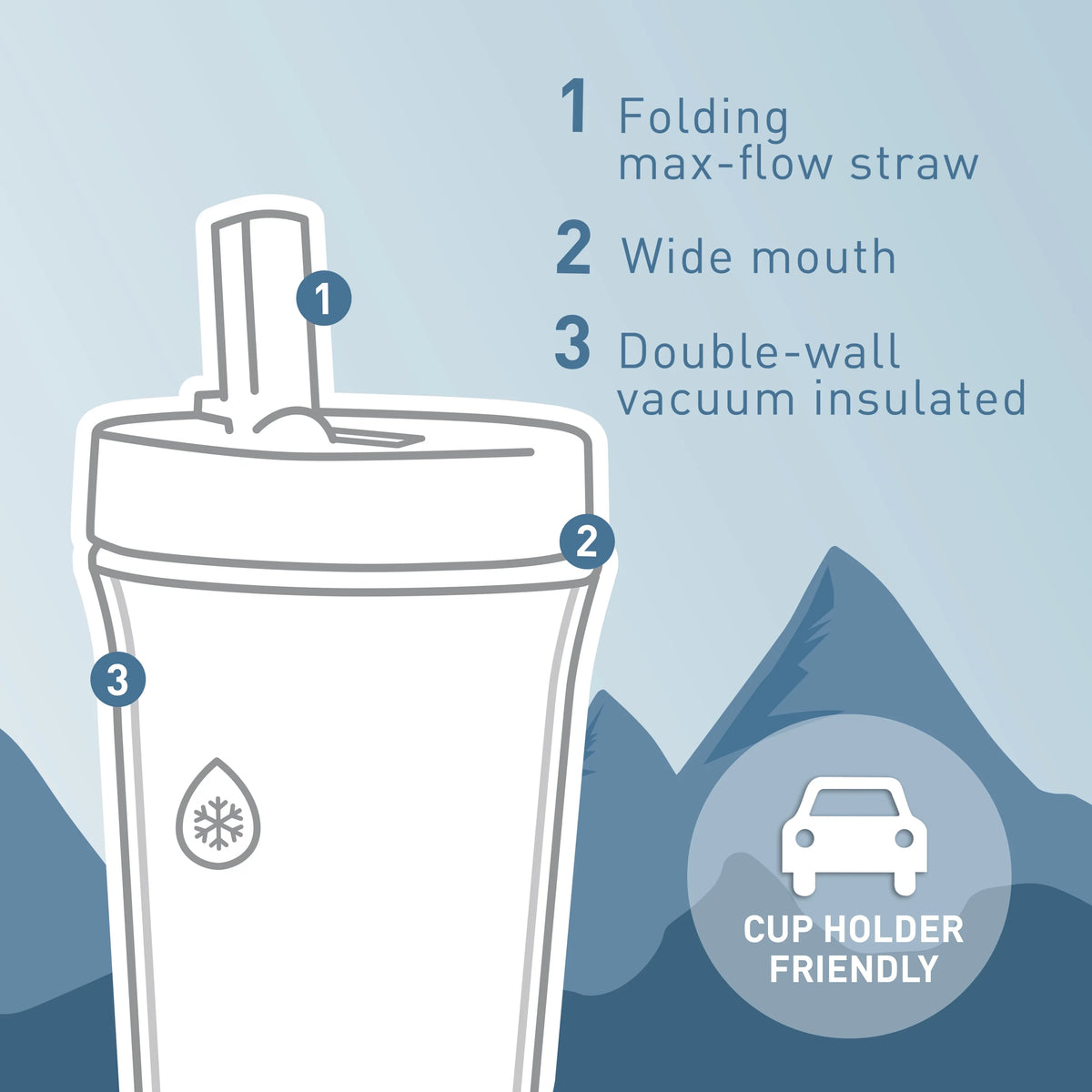 24 oz Insulated Stainless Steel Straw Tumbler T53146