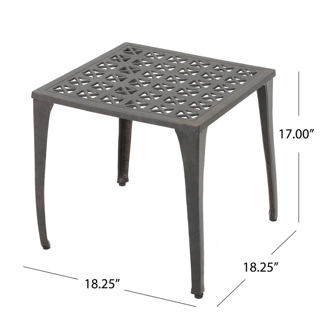 18 Cast Aluminum Side Table Q9600