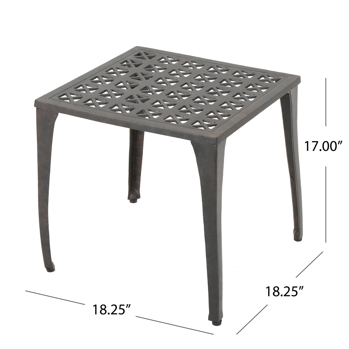 18 Cast Aluminum Side Table Q9600