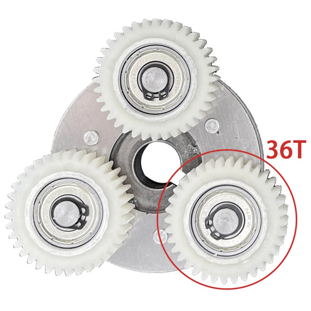3pcs 6T Planetary Gears Set, Outer Diameter 37mm, Nylon U489234