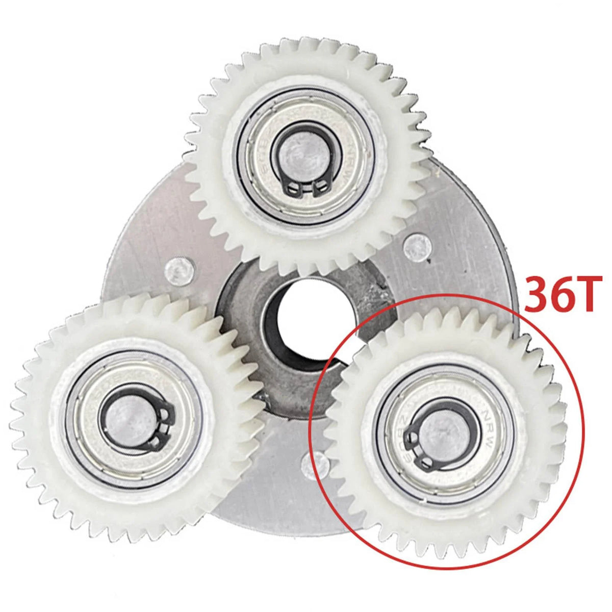 3pcs 6T Planetary Gears Set, Outer Diameter 37mm, Nylon U489234