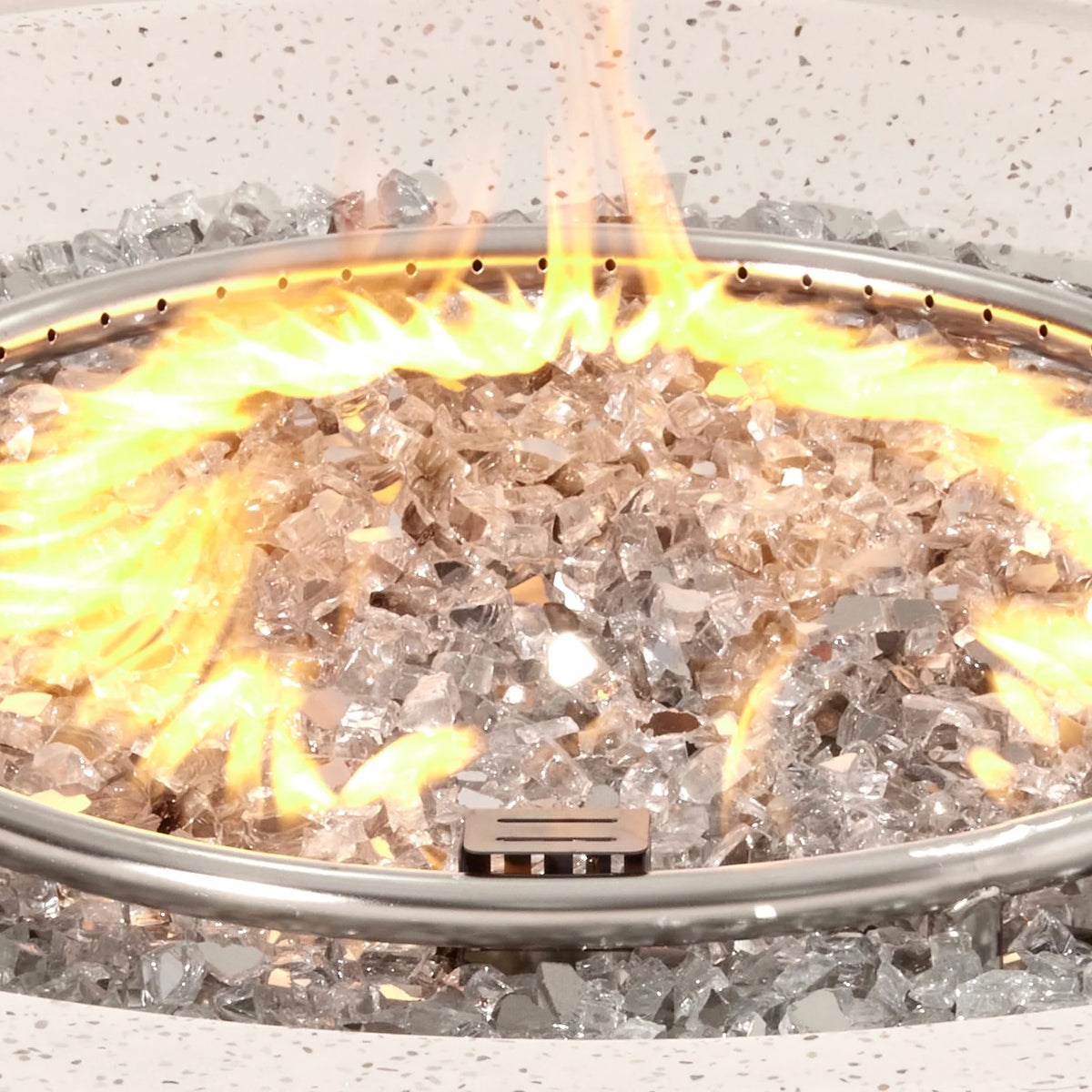 40.5-inch Round Propane Fire Pit Coffee Table V769