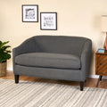 Dark Grey Fabric Loveseat E76647