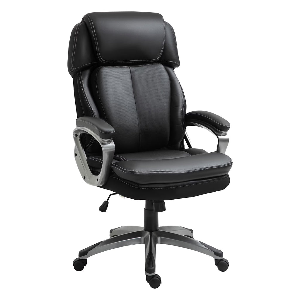 Black High Back Office Chair with Adjustable Height and Wheels D610972