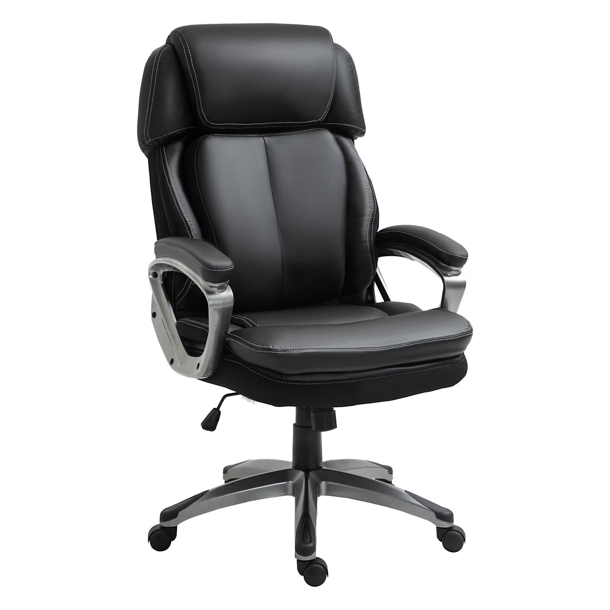 Black High Back Office Chair with Adjustable Height and Wheels D610972