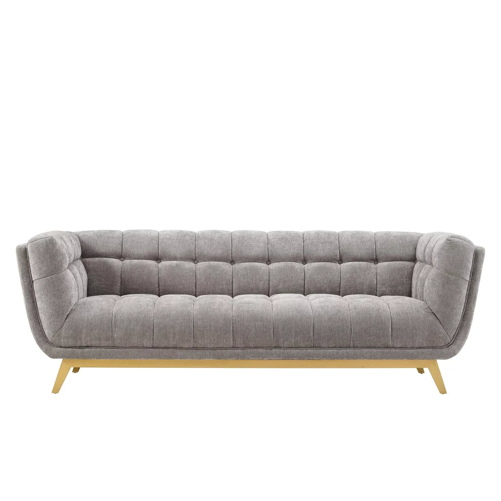 Light Grey Velvet Sofa G343402