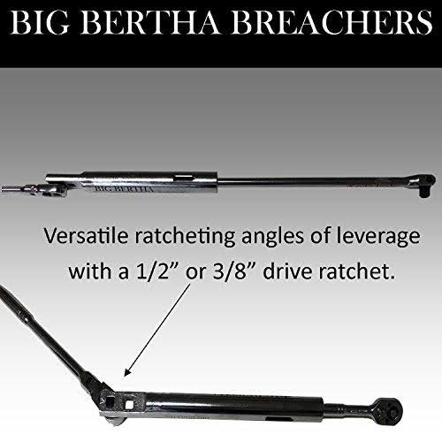 Breachers 1/2x22 I.D. & 1x22 I.D. & Breaker Bar with Ratcheting Adapter (4pc Set) Wrench Extender Y290995
