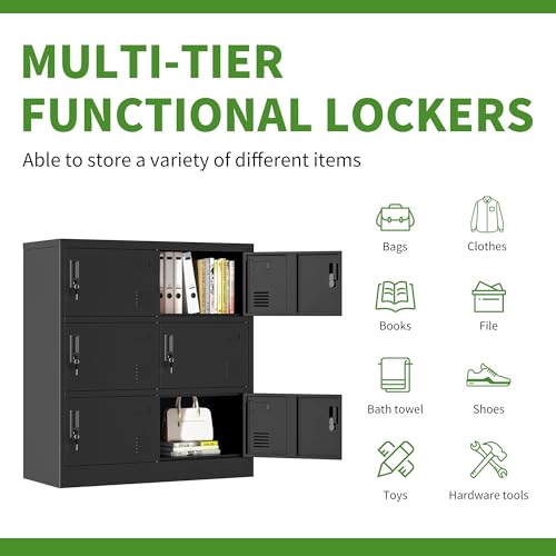 Black Steel Storage Locker with Lock and Card Slot P788