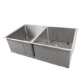 33 in. Undermount Double Bowl Stainless Steel Kitchen Sink U3445