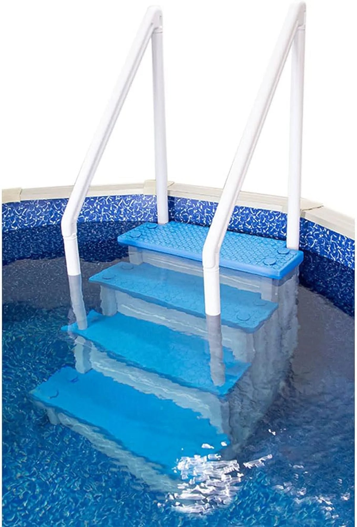 White Anti-Slip In-Pool Steps for Above Ground Pools C9104