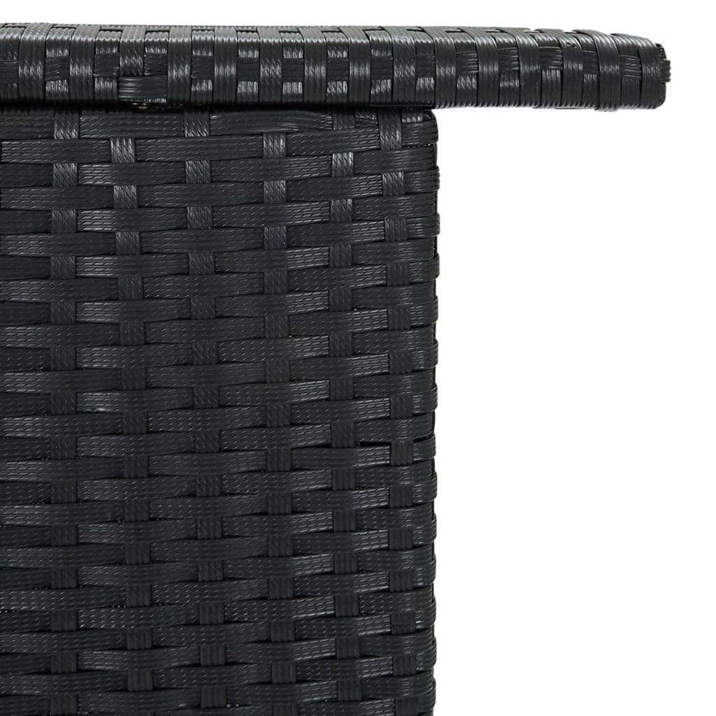 Black Poly Rattan 2-Tier Bar Table R195104