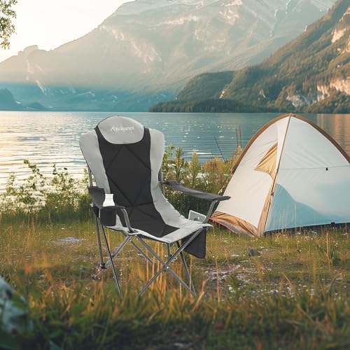 Camping Chairs 2 Pack with Cup Holder & Cooler Bag H28484