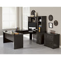 Walnut U-Shaped Executive Desk Q794435