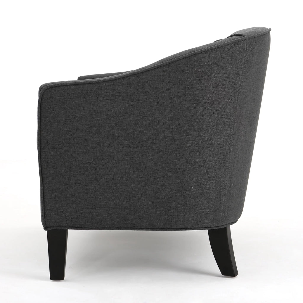 Dark Grey Fabric Loveseat E76647