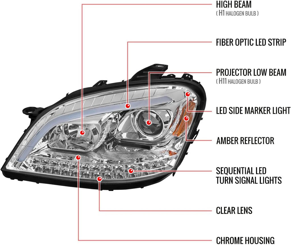 LED Sequential Projector Headlights Turn Signal U1132