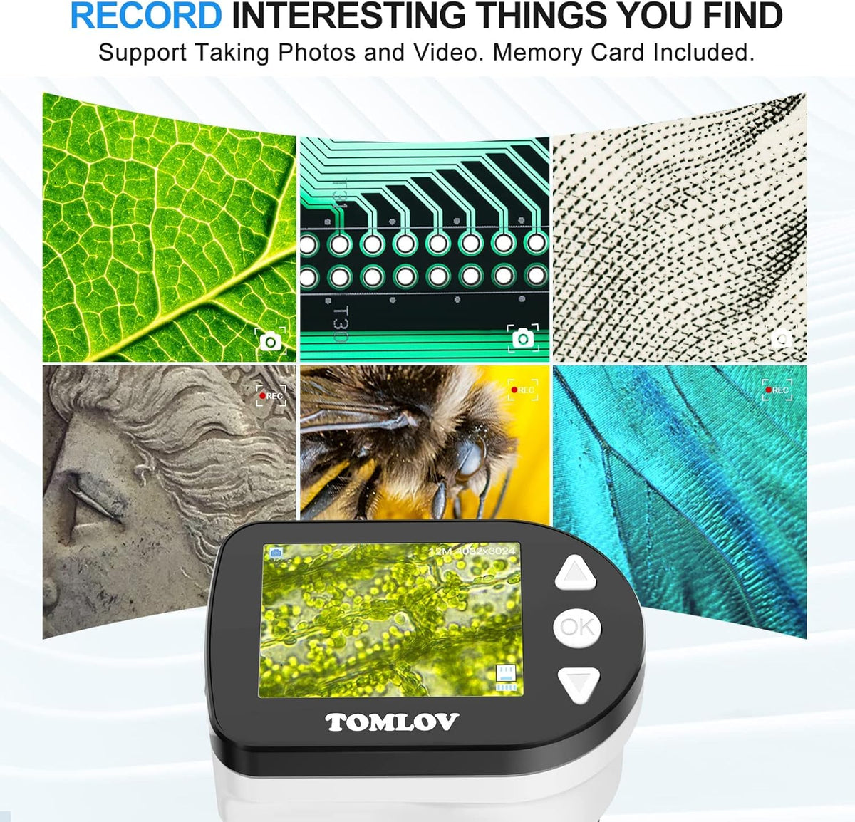 Handheld Digital Microscope 800X with 2'' LCD Color Screen L5074