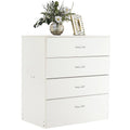 White 4 Drawer Wood Dresser V886