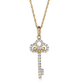10K Yellow Gold Key Pendant Necklace with 18" Chain Y330