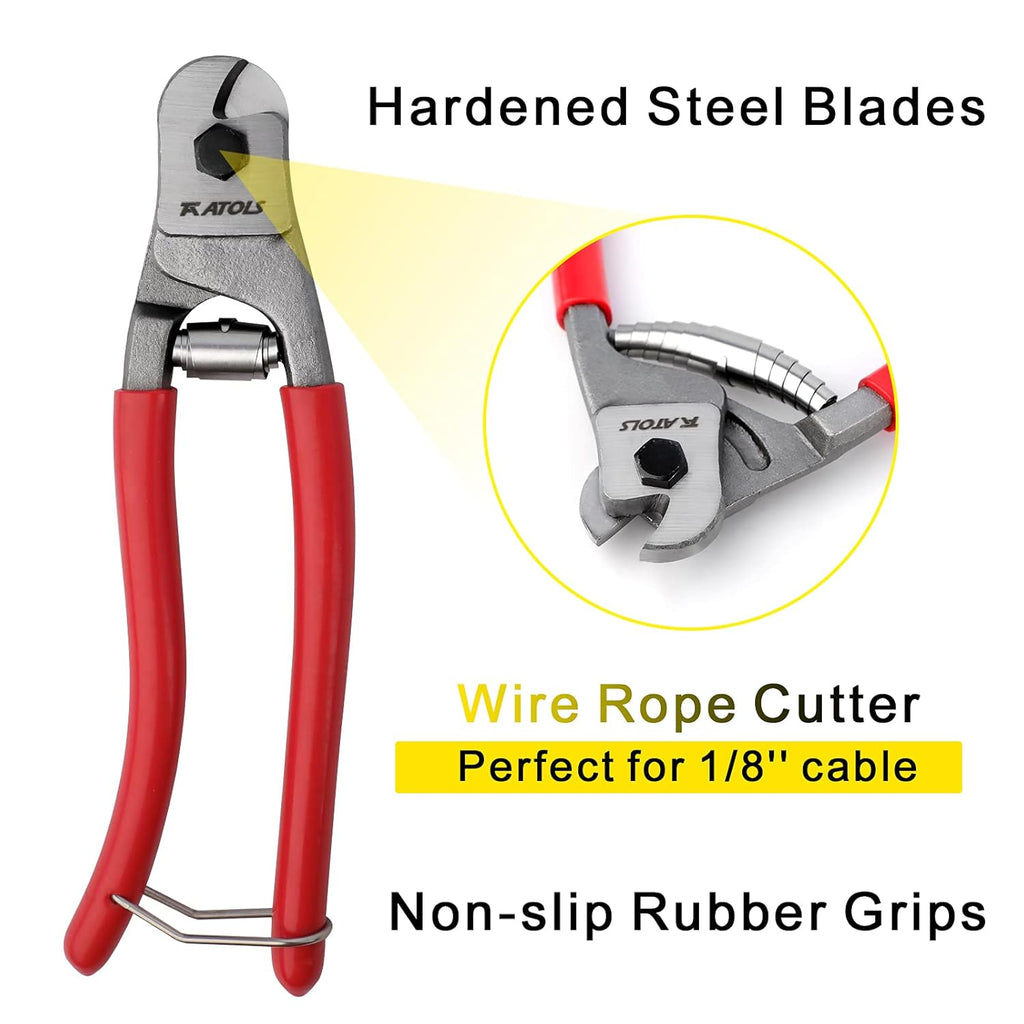 1/8 T316 Stainless Steel Cable with Cutter, 150FT Wire Rope, 7x7 Strands, Pack of 2 B5861