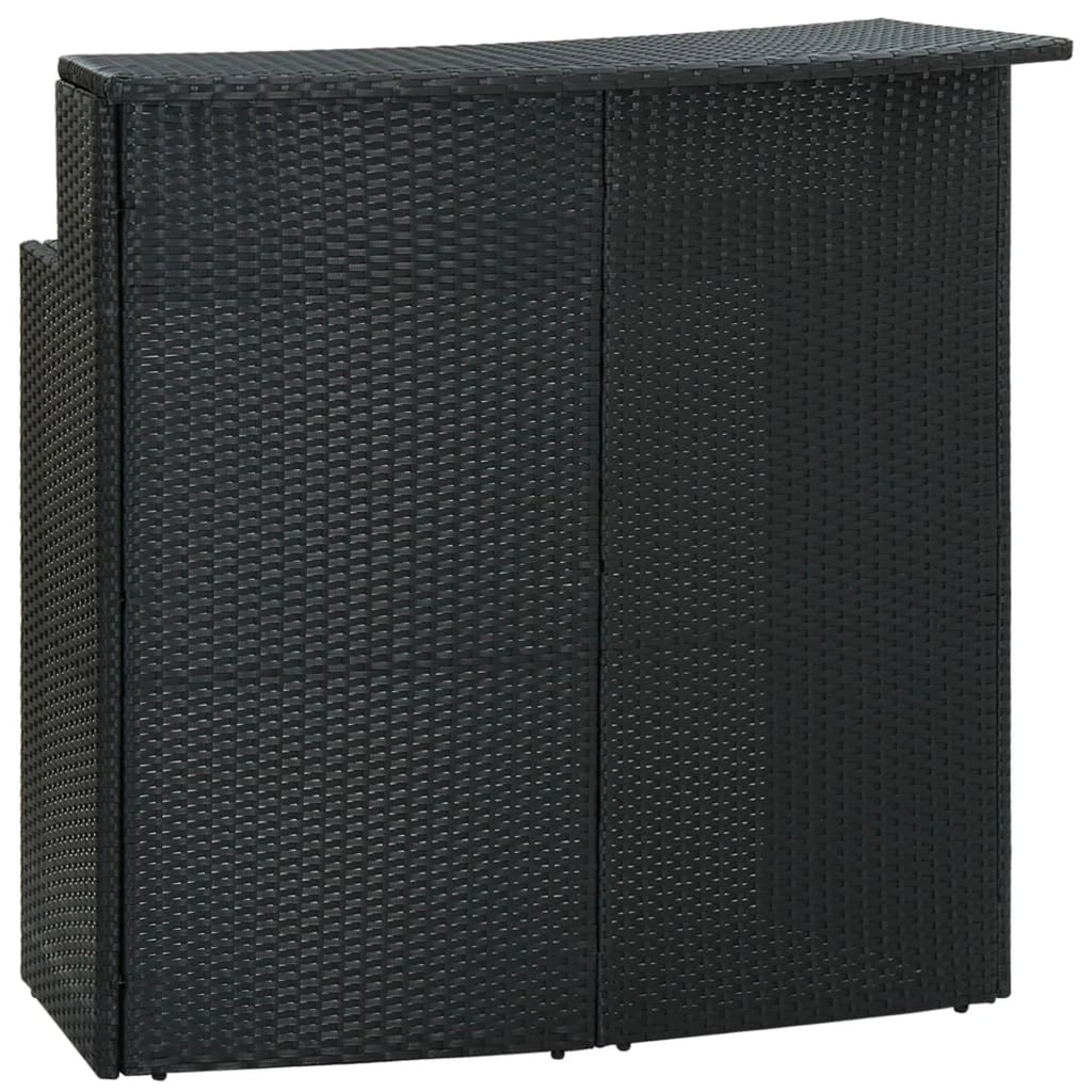 Black Poly Rattan 2-Tier Bar Table R195104