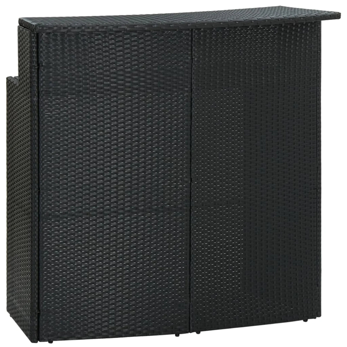 Black Poly Rattan 2-Tier Bar Table R195104