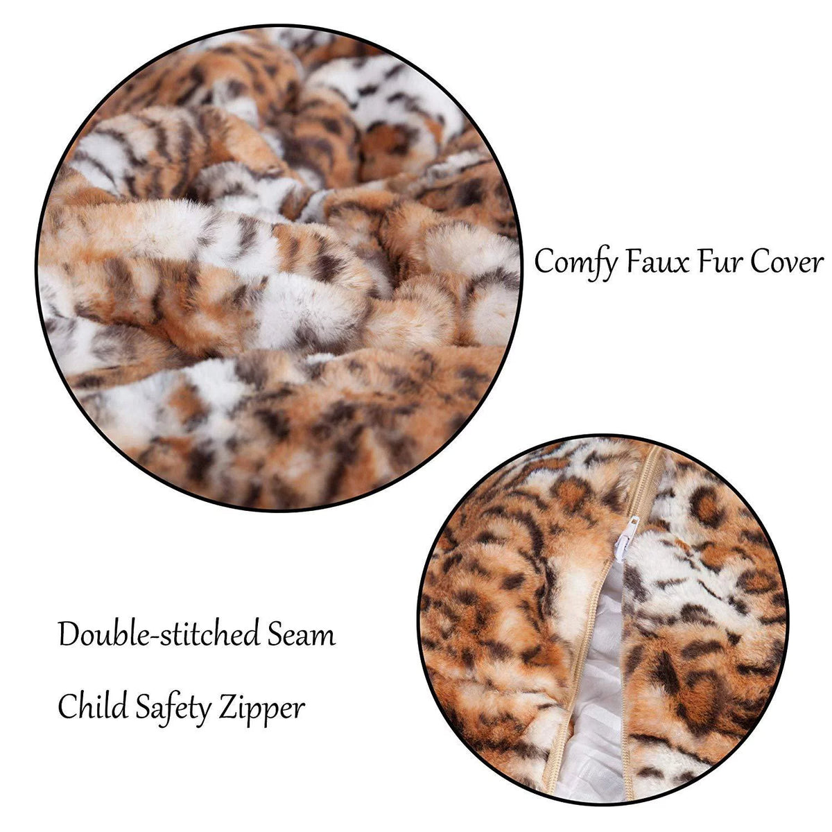 3ft Plush Furry Bean Bag Chair Sofa X98117